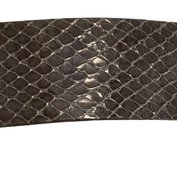 Banana Republic Snake Print Gray Patent Leather Belt - Picture 2 of 6